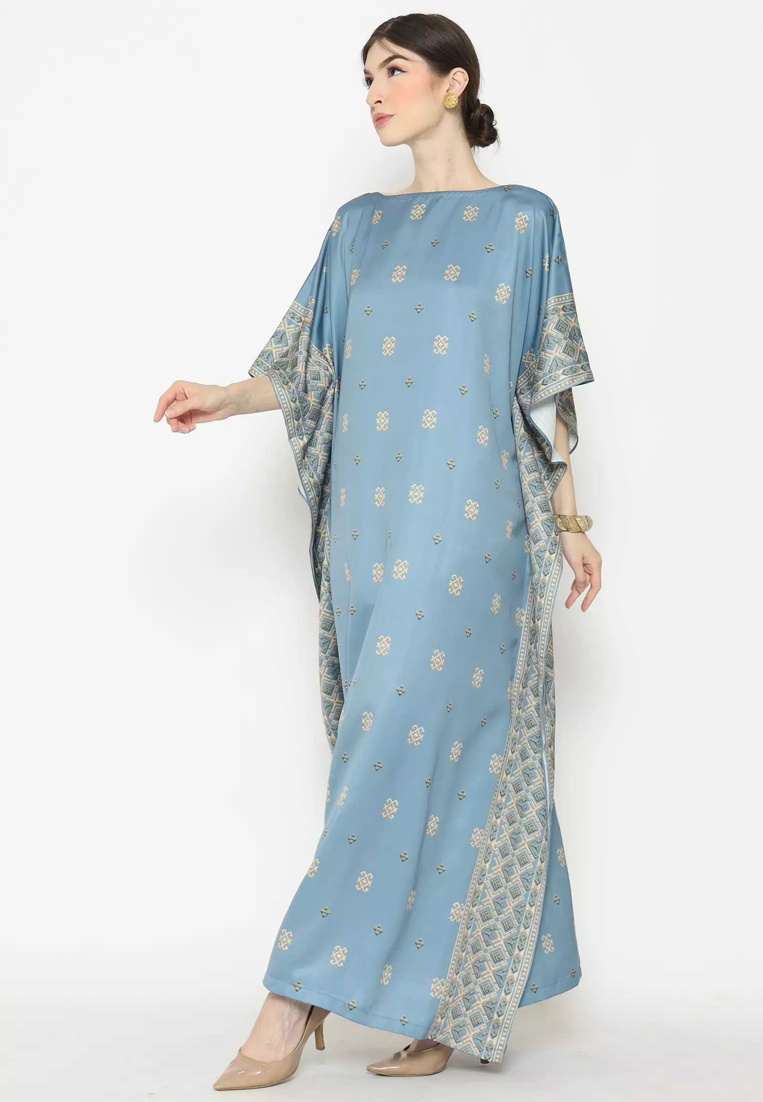 Kanzi Exclusive Short Sleeve Songket Kaftan