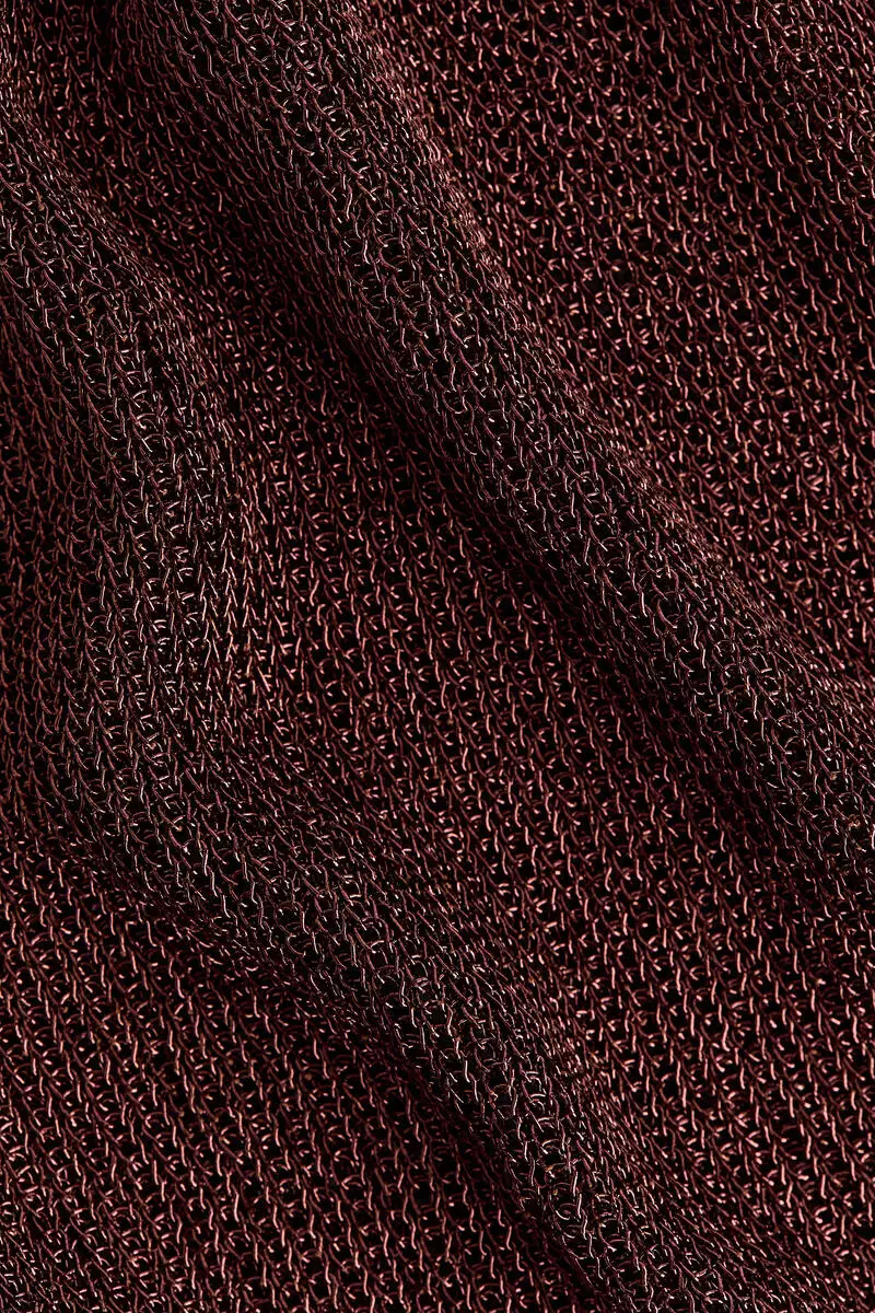 Metallic knitted top