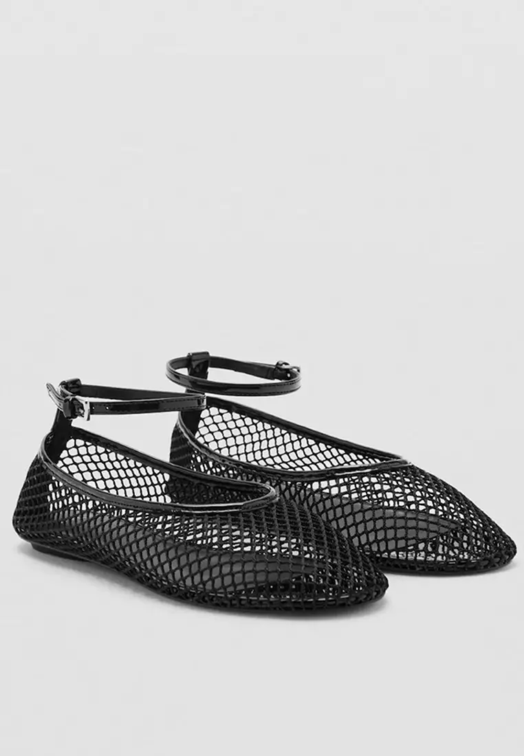 Ballet Flats with Mesh Bracelet