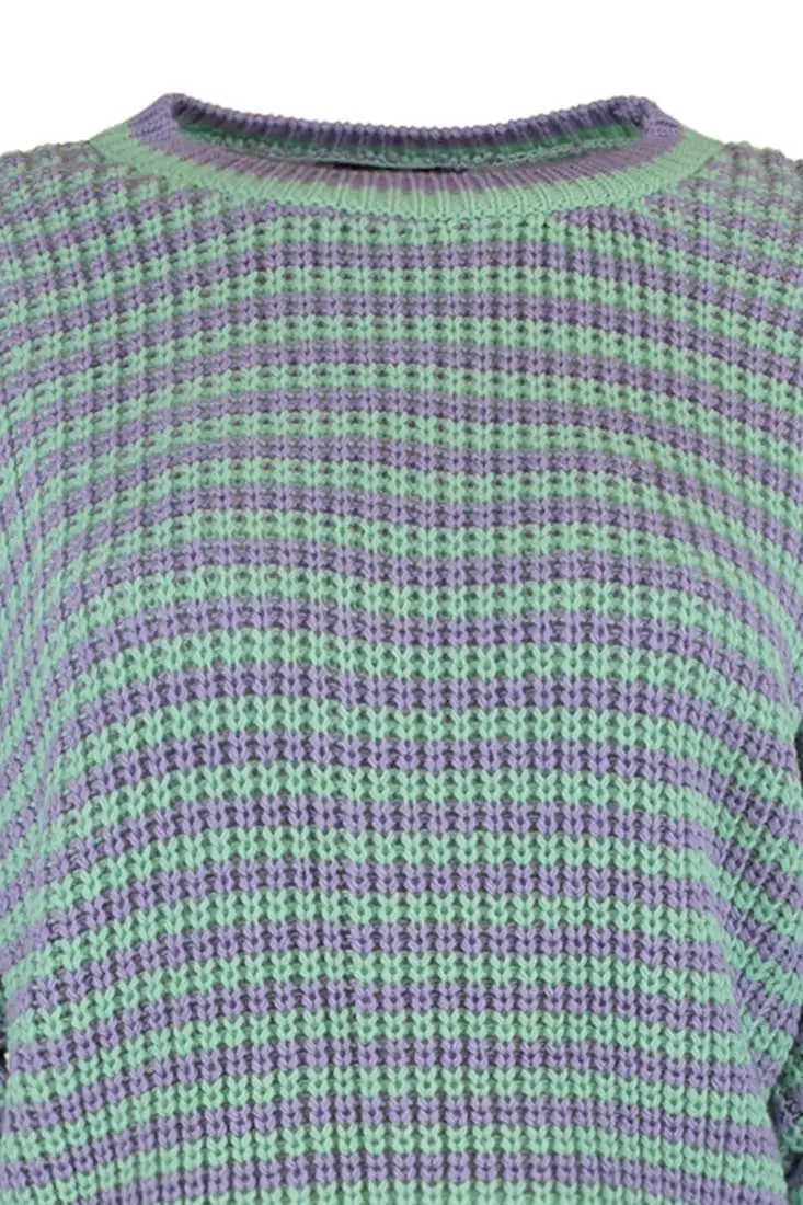 Crop Crew Neck Knit Sweater