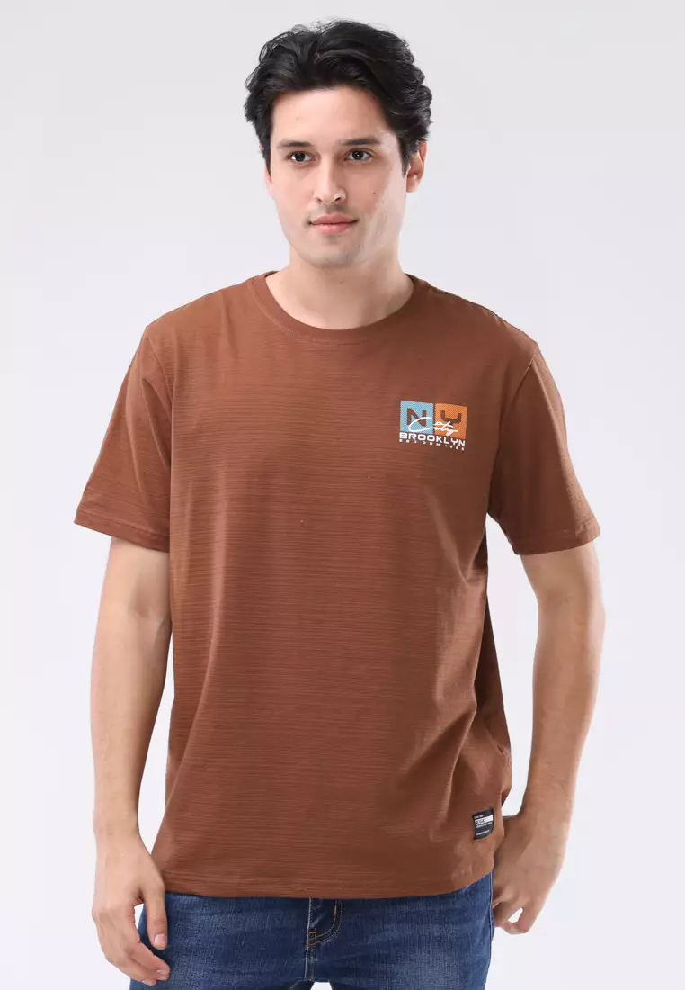 Round Neck Crazyline Short Sleeves