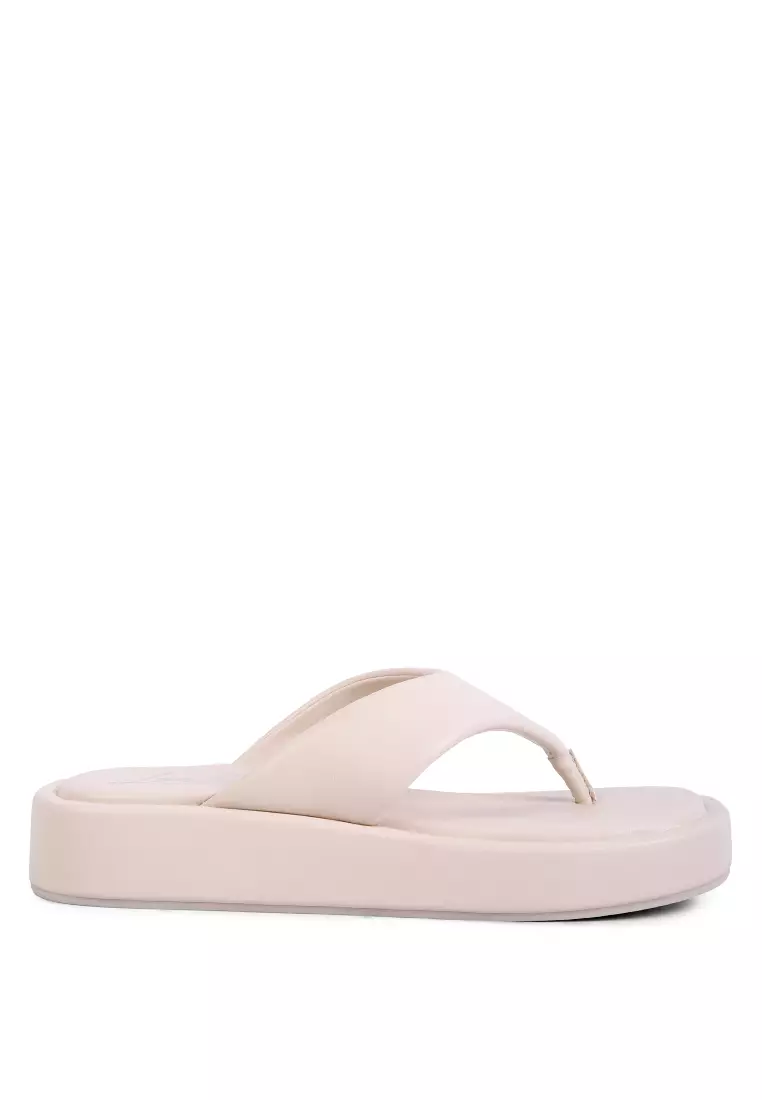 Discount on London Rag  shoes - SKU: Ivory Everyday Casual Flip Flops