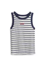 White Navy Stripe