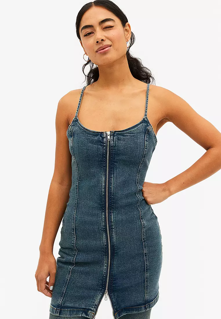 Monki denim outlet dress