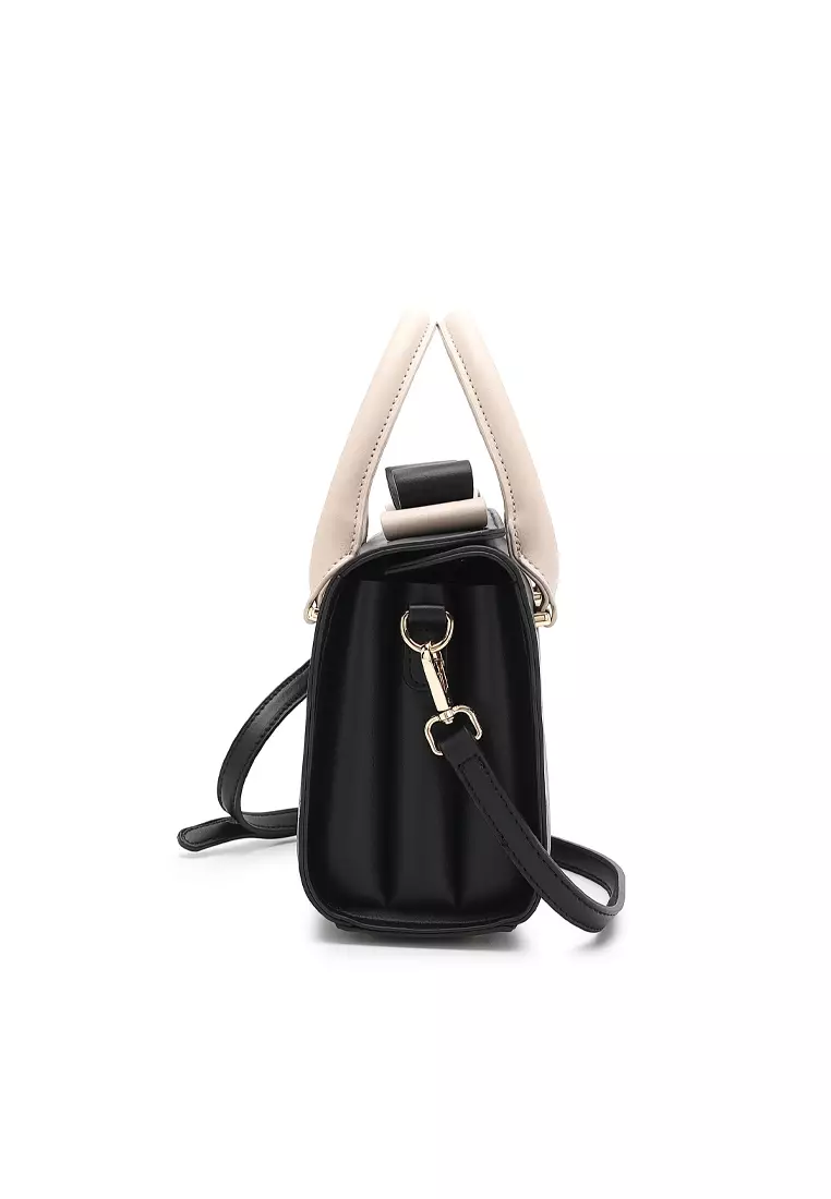 Logo Top Handle Bag / Sling Bag / Crossbody Bag (Tas Selempang Wanita / Tas Tangan Wanita) - Hitam