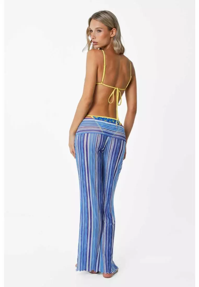 Caitlin Low Waist Mesh Pants / Ocean Stripe