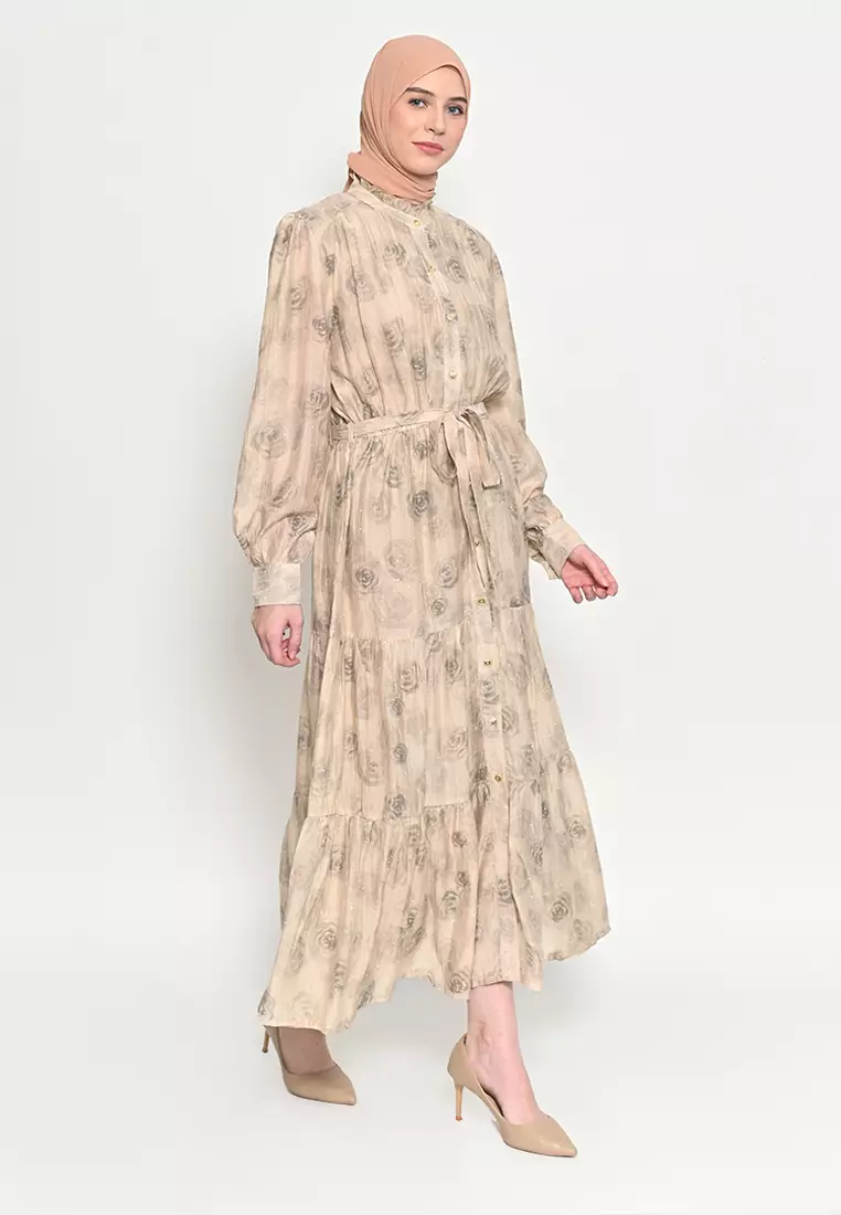 Jual VIP Couture VIP Couture Syahmina Dress Khaki Original 2024 ...