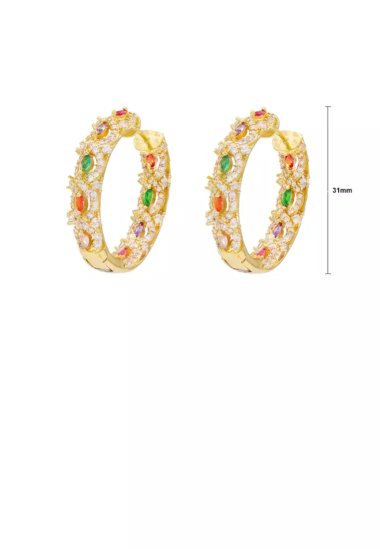 Geometric gold hoops cheap