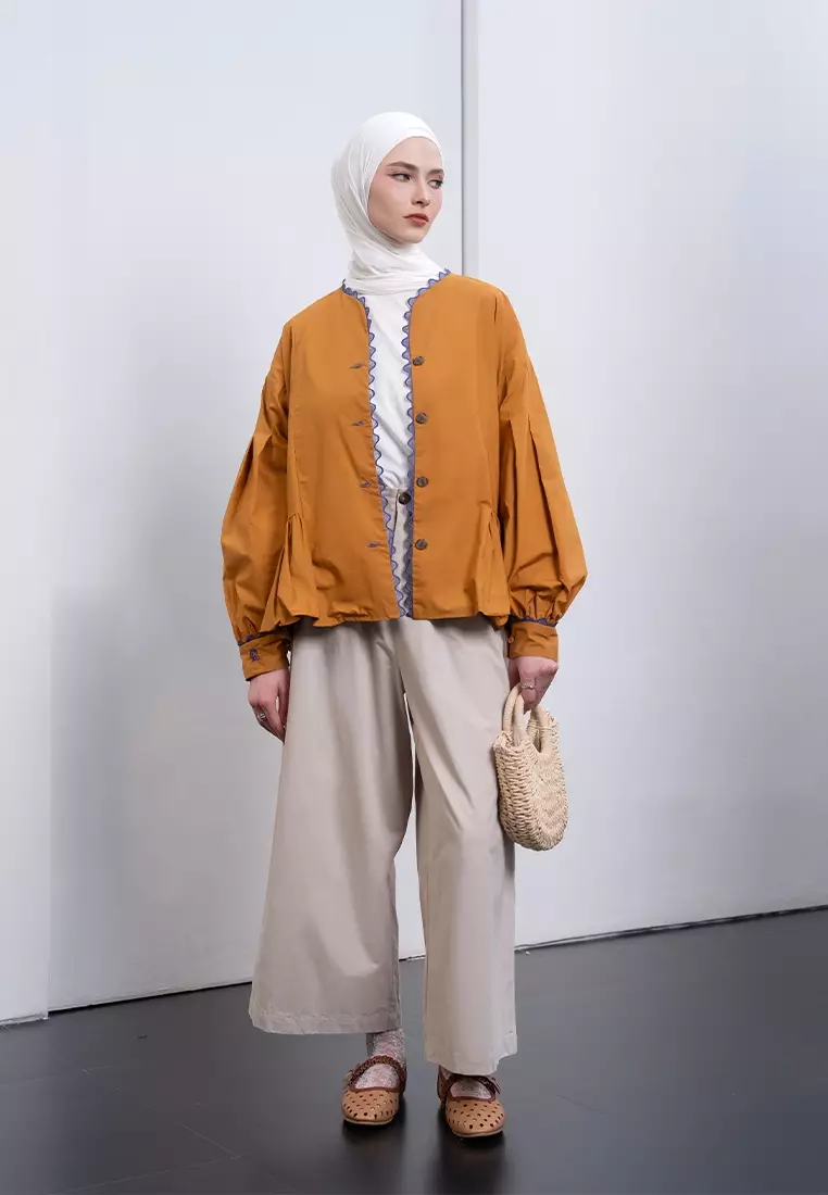 Kami Mika Oversized Top Mustard