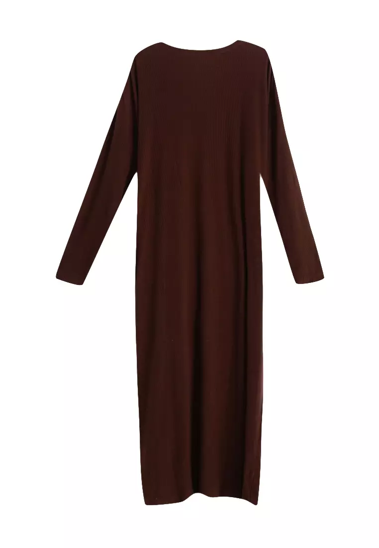 Curve Supersoft Long Sleeves Midi Dress