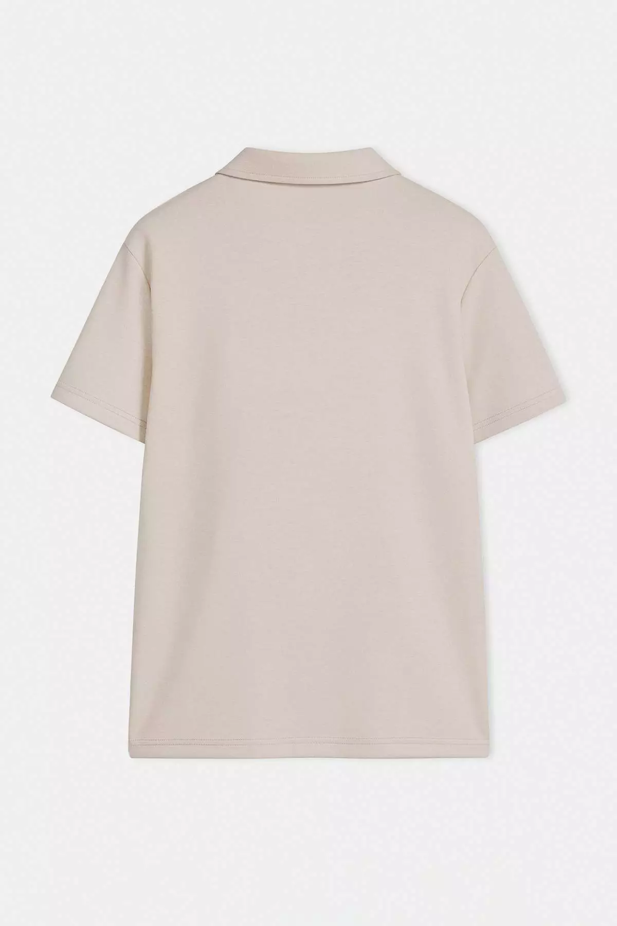 Stone Regular/Normal Cut Soft-Textured Polo Neck T-Shirt Tmnss26Po00034