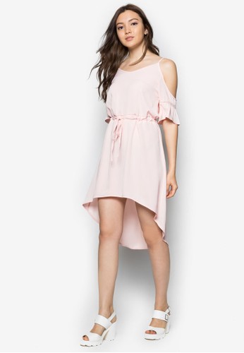 Cold -Shoulder High Low Dzalora時尚購物網的koumi koumiress, 服飾, 夏日洋裝