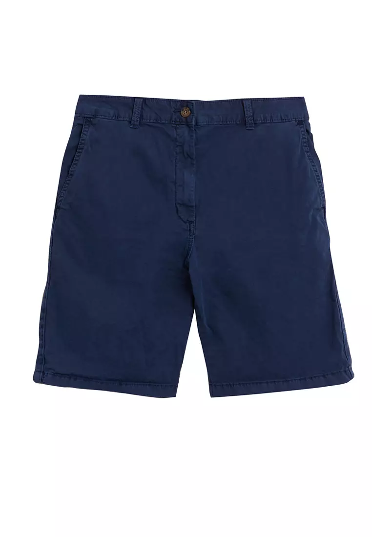 Cotton Rich High Waisted Chino Shorts