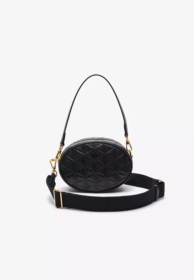 Maheki Oval Leather Shoulder Strap Purse