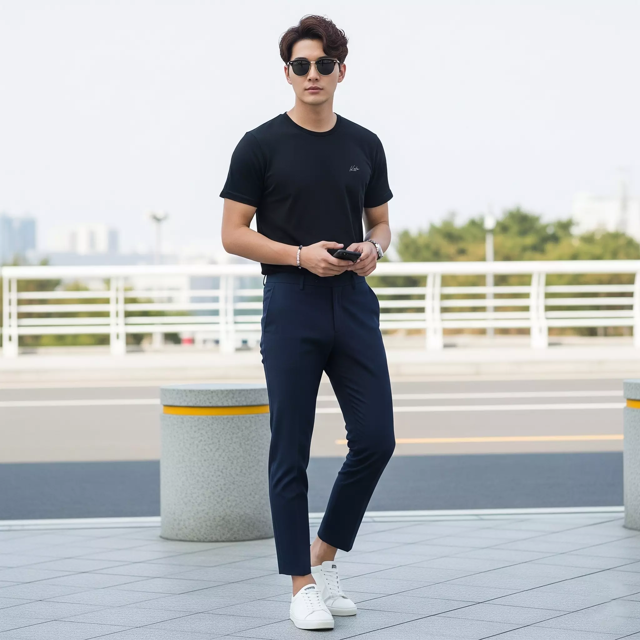 Kale AXELO REGULER BLACK Organic Cotton | T-Shirt Basic