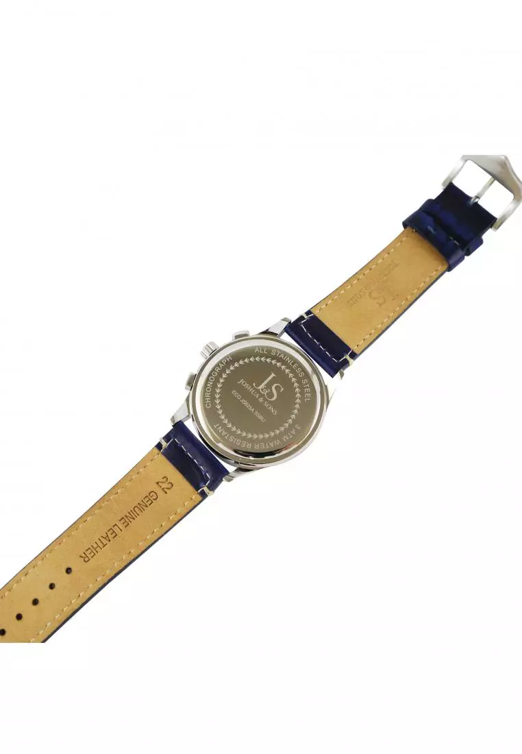 Joshua and Sons JS625-SSBU Blue Jam Tangan Pria Quartz Analog