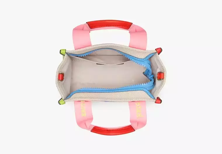 KL053 Kate Spade Kip Mini Tote Canvas  (960) Rainbow multi