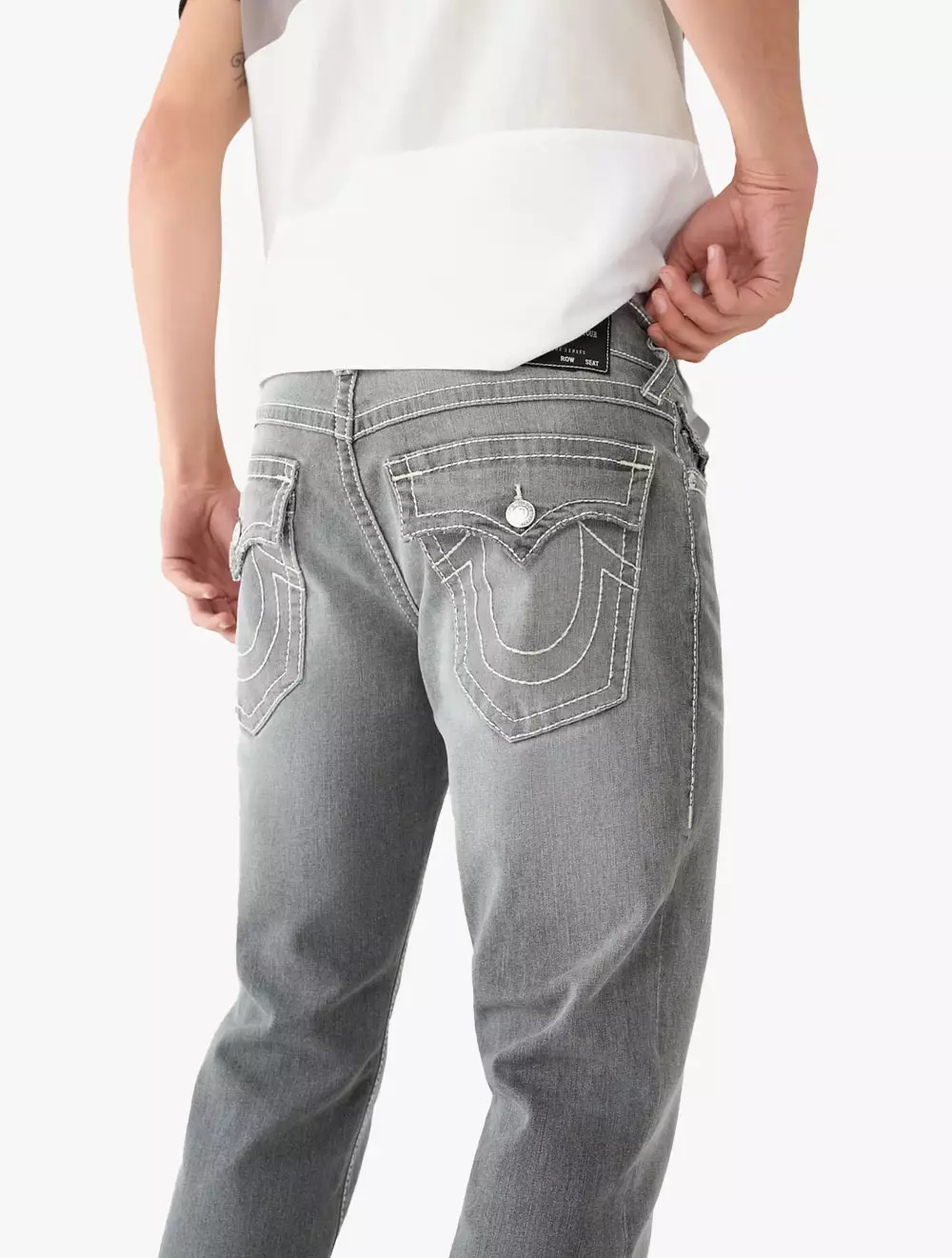 True Religion - Men Denim Pants - RICKY BIG T FLAP 34IN - Grey