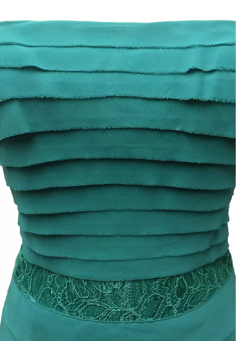 Sweetie Layered Lace Chiffon Draping Cocktail Dress