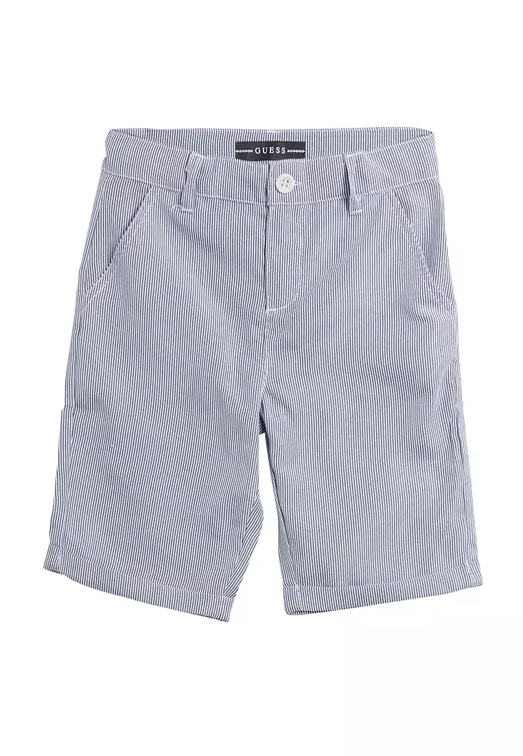 White deals pinstripe shorts