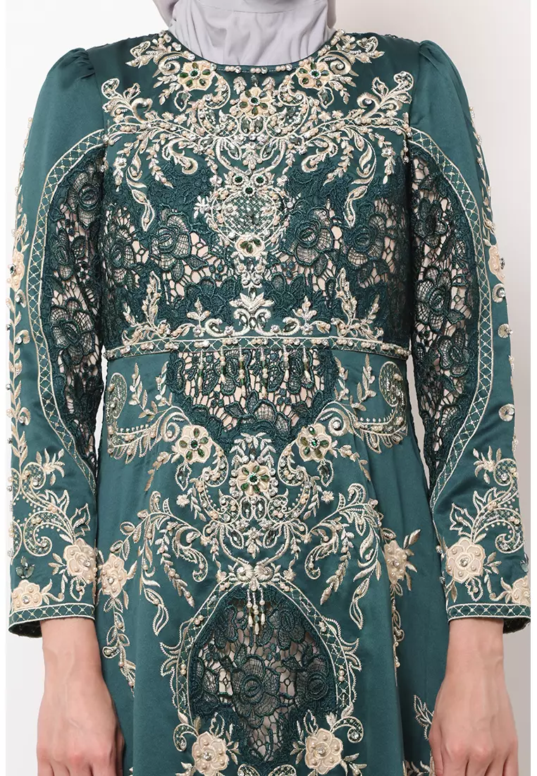 Bibiq Gamis Brokat Satin