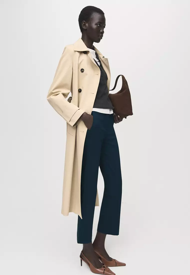 Straight-Cut Crop Trousers