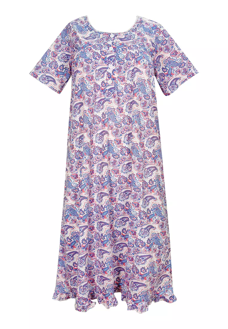 Buy Eastern Classic Jenni Cotton Nightgown Blue Red Parsley