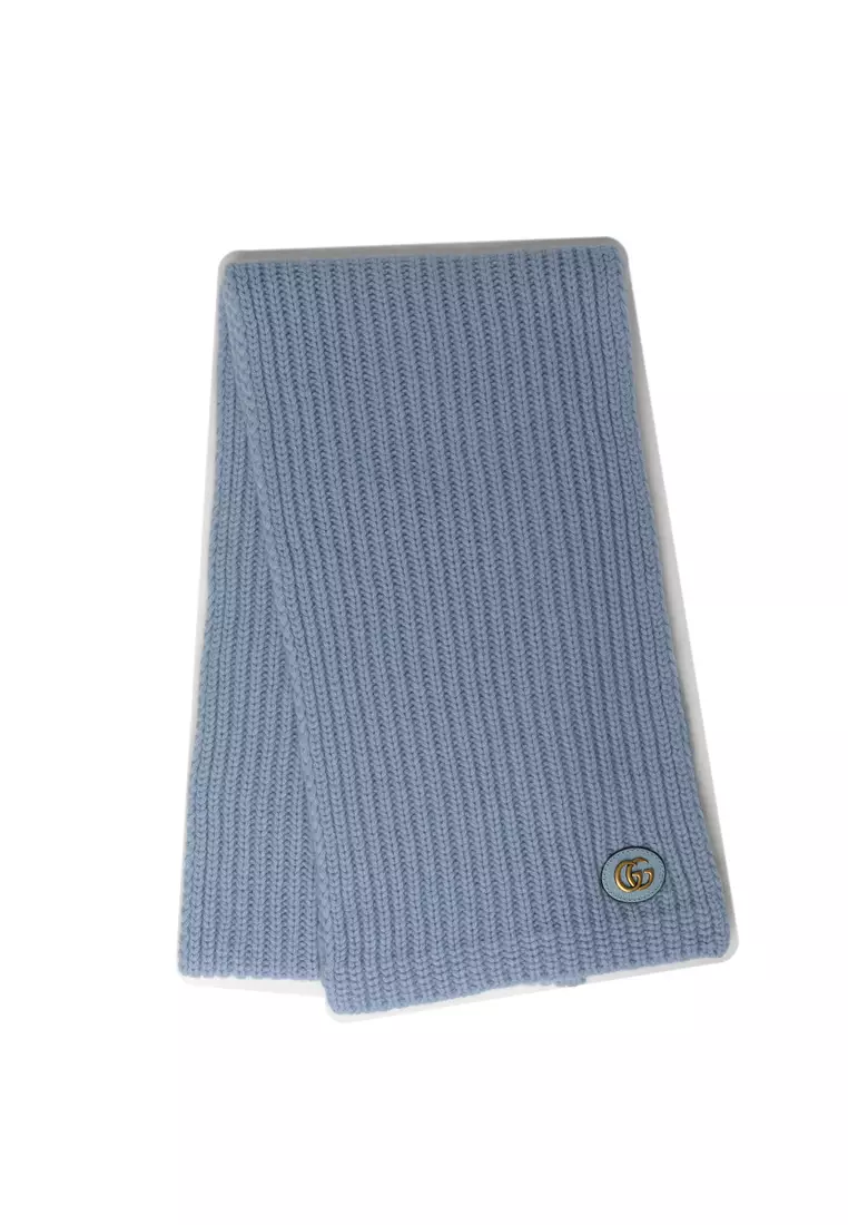 Knit Wool With Patch Scarf