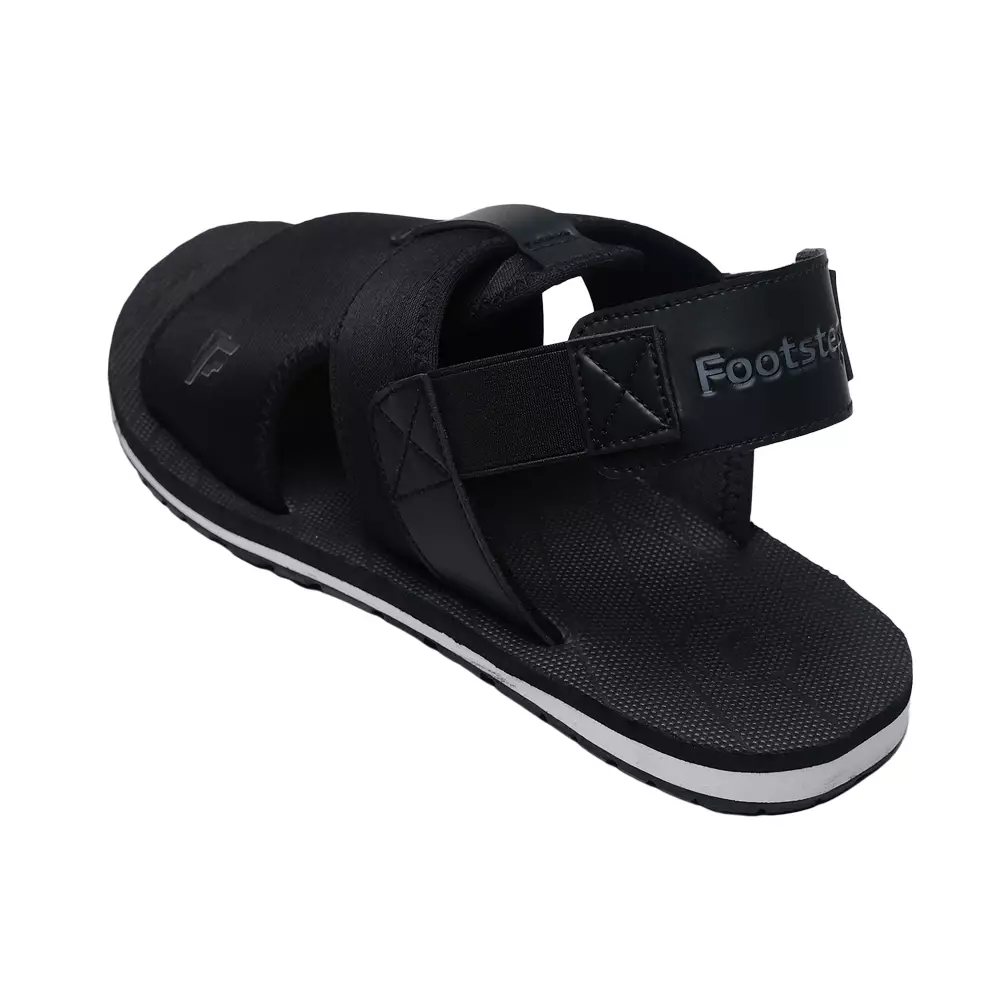 Footstep Footwear Sandal Pria Azhar - Black Sendal Lebaran Haji Umroh Umrah Safar Mudik Kasual Anti Slip