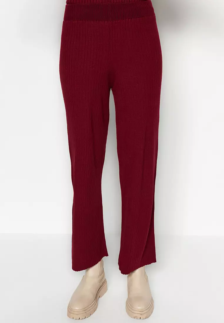 Ribbed Knitted Sweater and Pants Sets