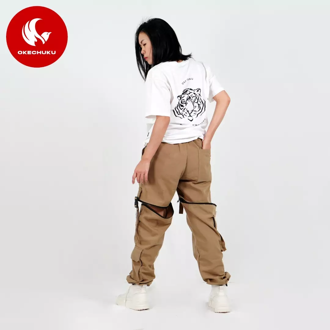 Okechuku JUSTINE Celana Cargo Panjang Pendek Celana Wanita Streetwear