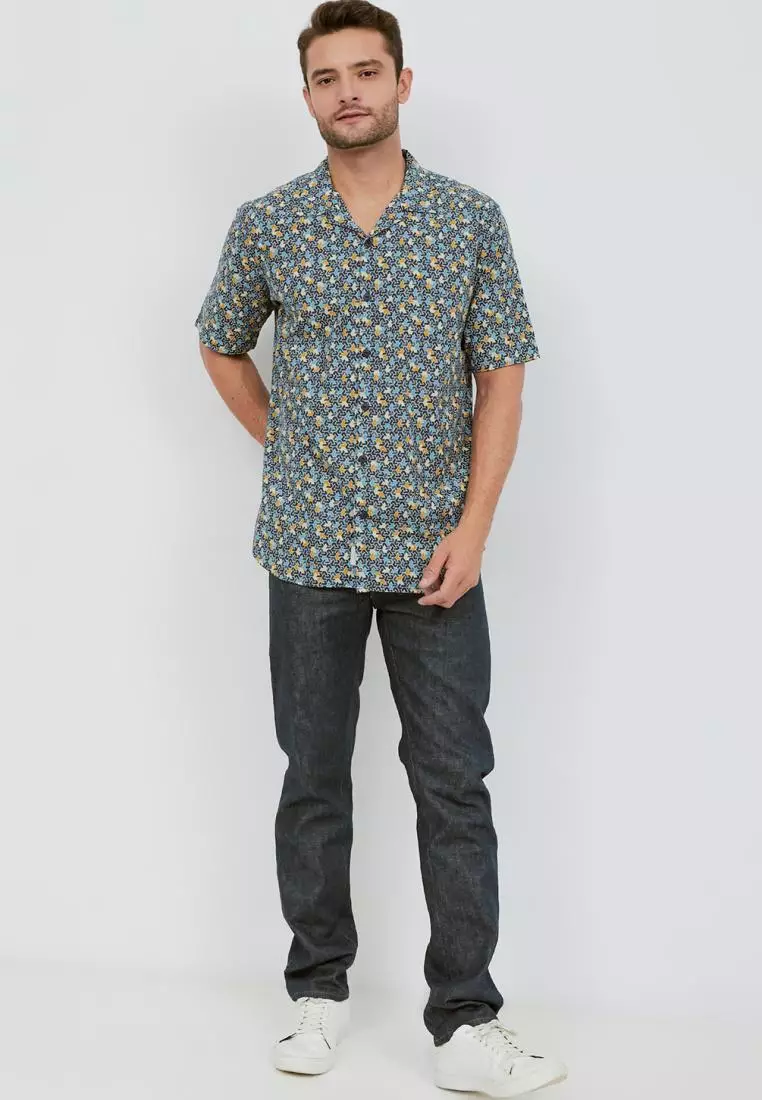 Used 1968 - Critters Kemeja Pria Lengan Pendek Motif Printing