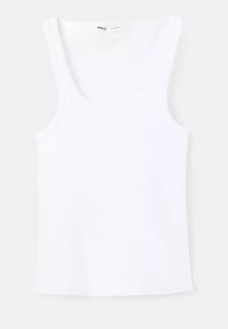 Ribbed Semi-Transparent Top