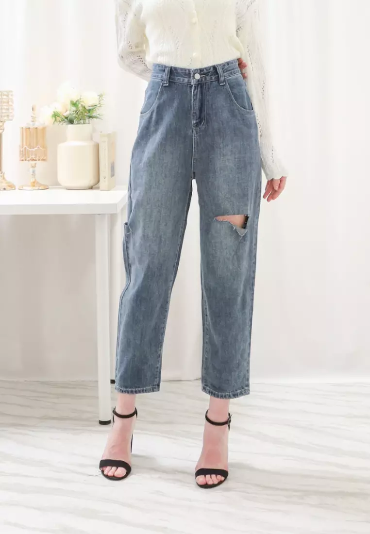 Jual MKY Clothing Seanna Ripped Jeans in Navy Original 2025 - Main Image