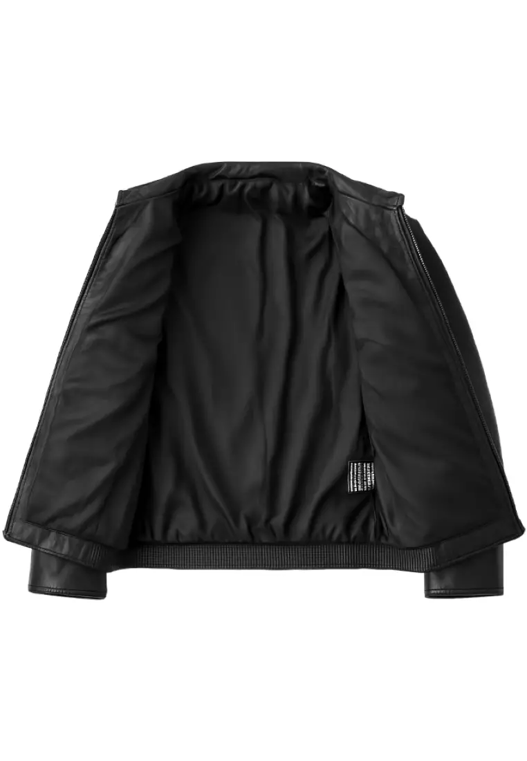 Real Leather Jacket Black- Lamb skin Jacket- Jacket for Men- Oxhide SMITH Black