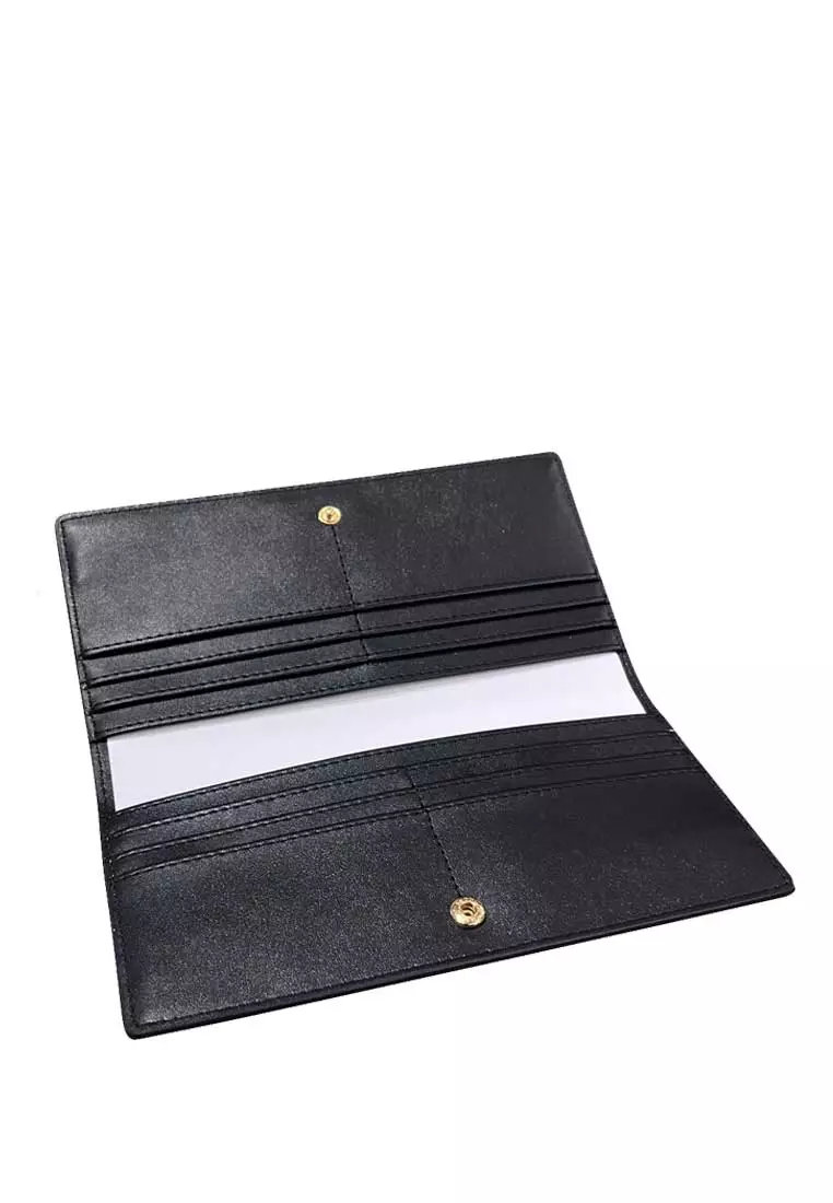 Michael Kors Avril Small Top Zip Satchel Crossbody Black Leather Trifold  Wallet