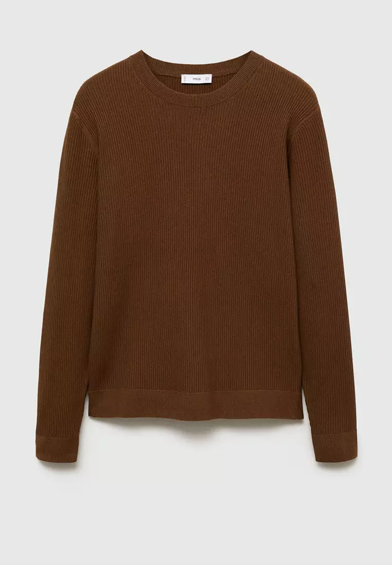 Ribbed Cotton Knitted Sweater