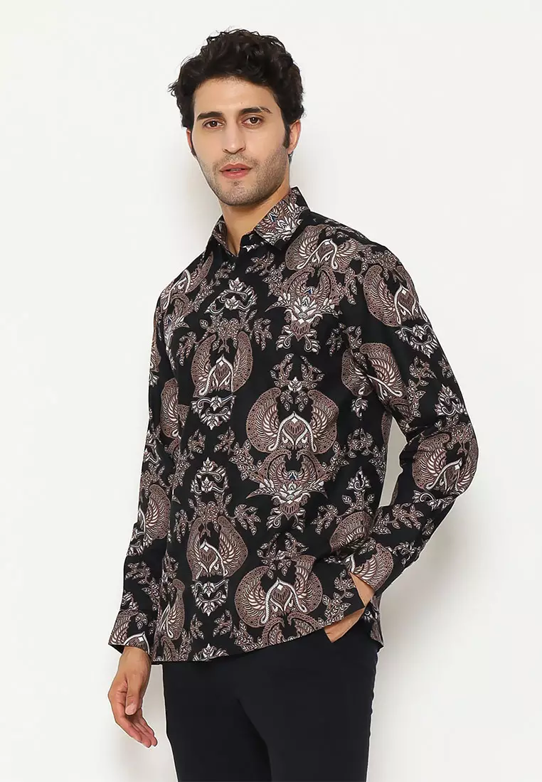 Hadinata Batik Pria Kemeja Panjang Furing Hakim Hanum