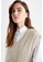 DeFacto beige Cable Knit V-Neck Sweater Vest C9E4EAA9E7C7B1GS_4