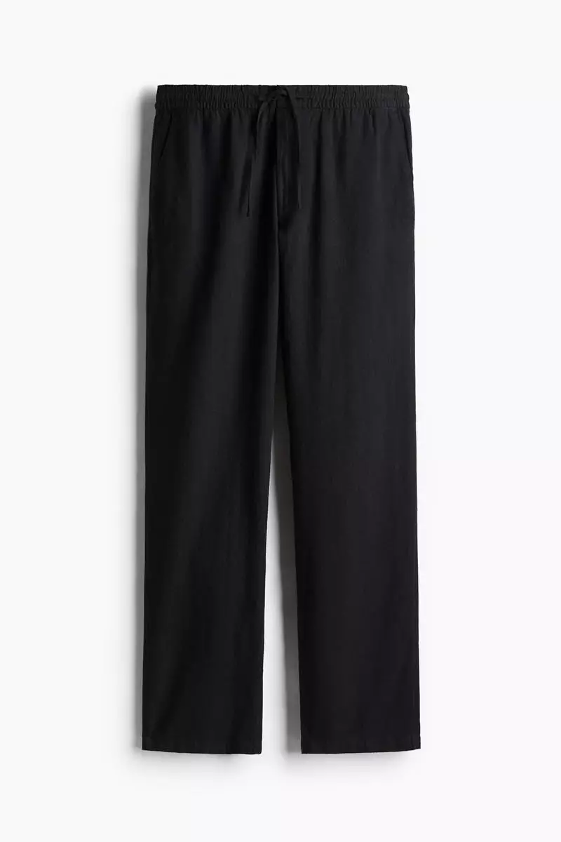Regular Fit Linen-blend trousers