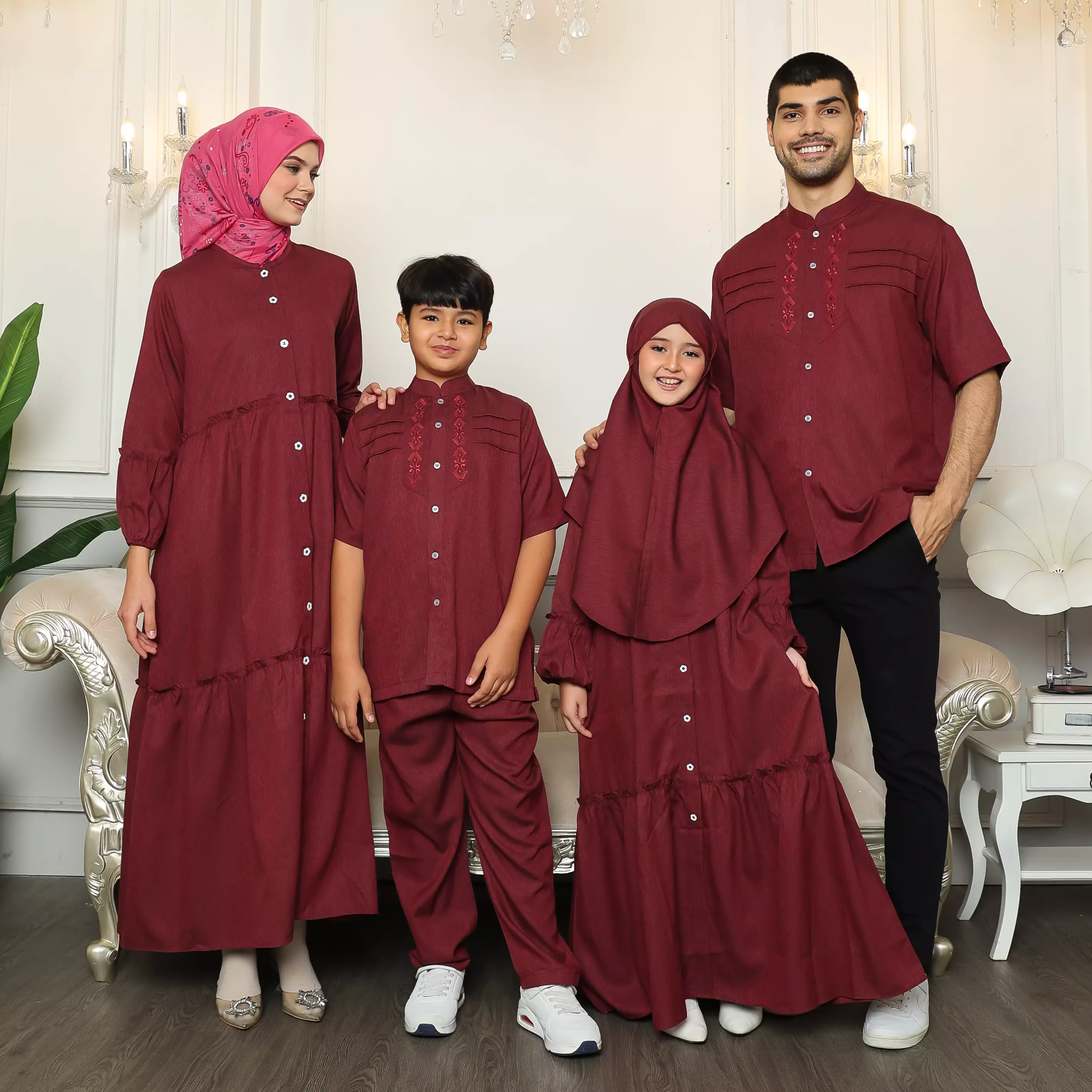 Gamis Sarimbit Anak GA 04 Maroon
