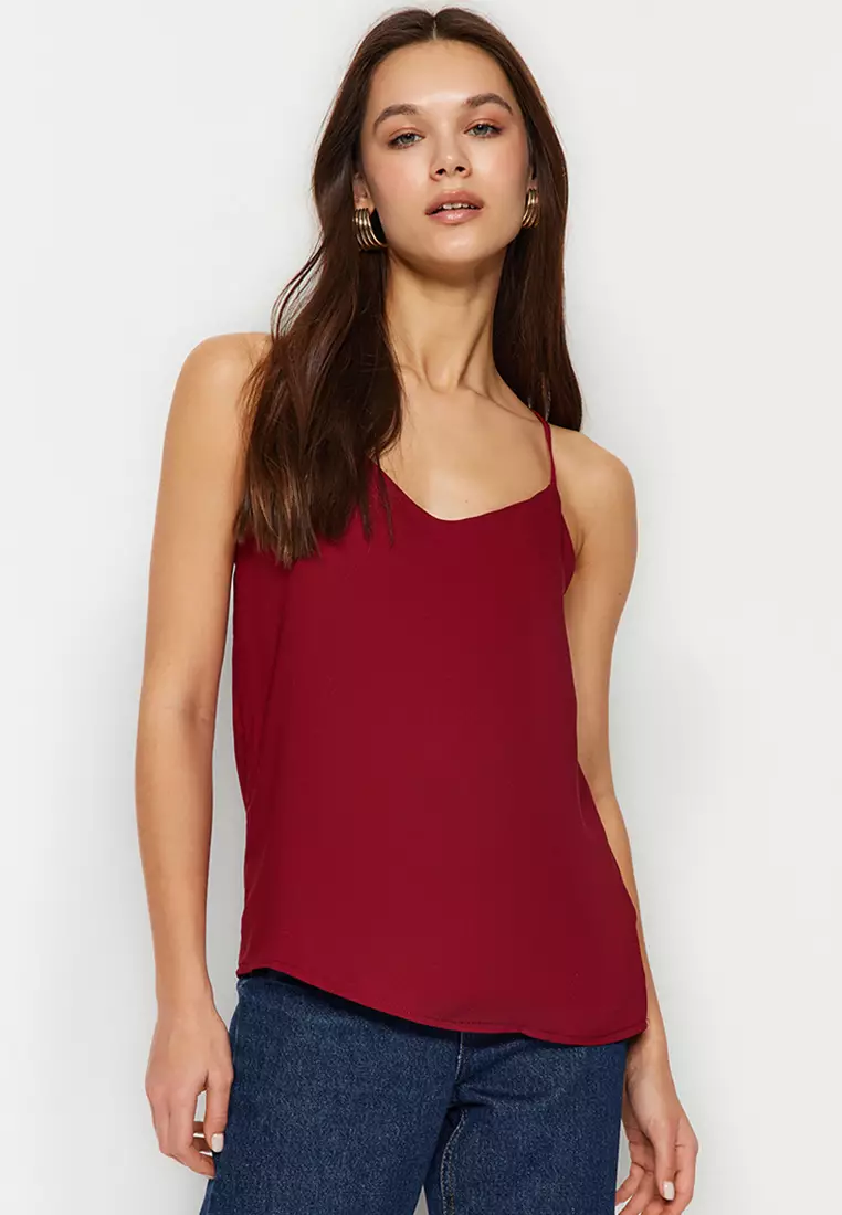 Buy Trendyol Basic VNeck Slip Top 2024 Online ZALORA