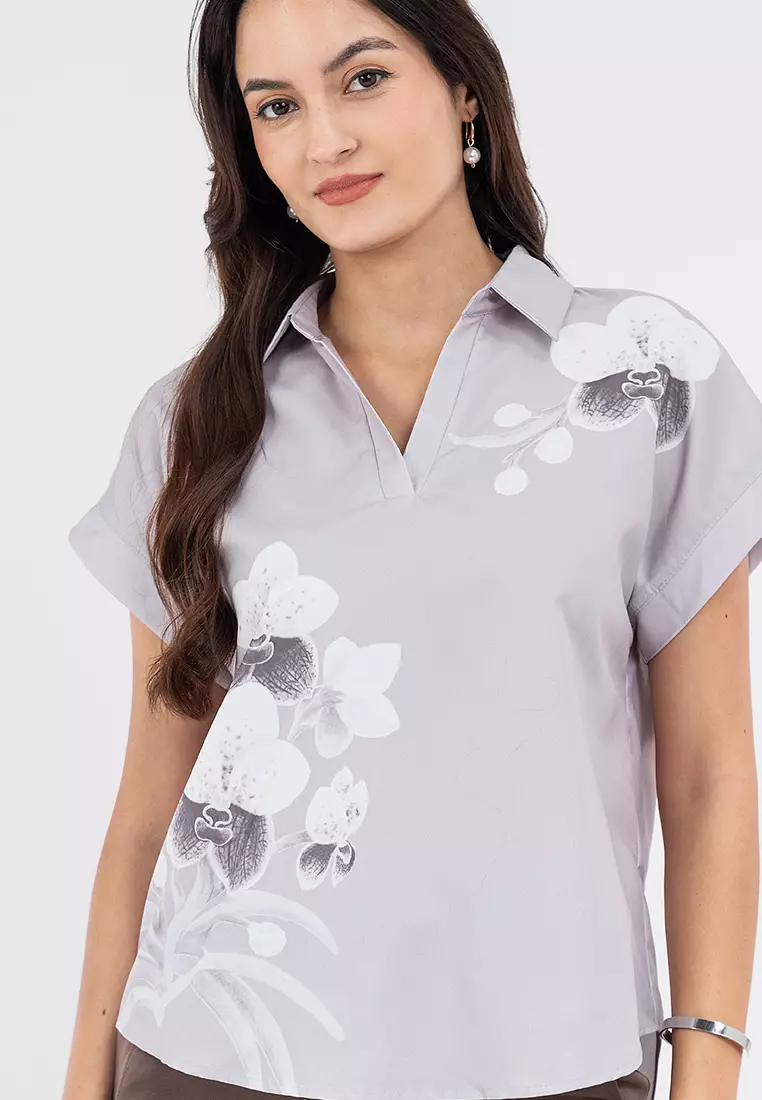 DUVAL Printed Collared Filipiniana Shirt