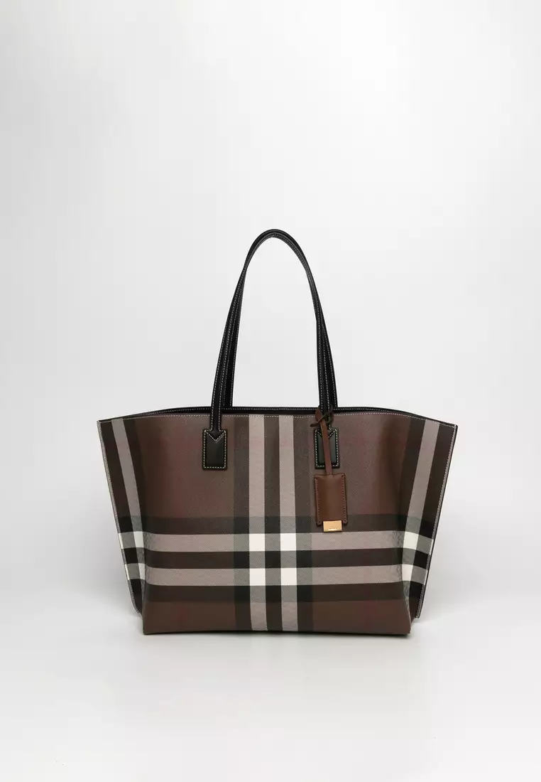 Burberry discount tote leather