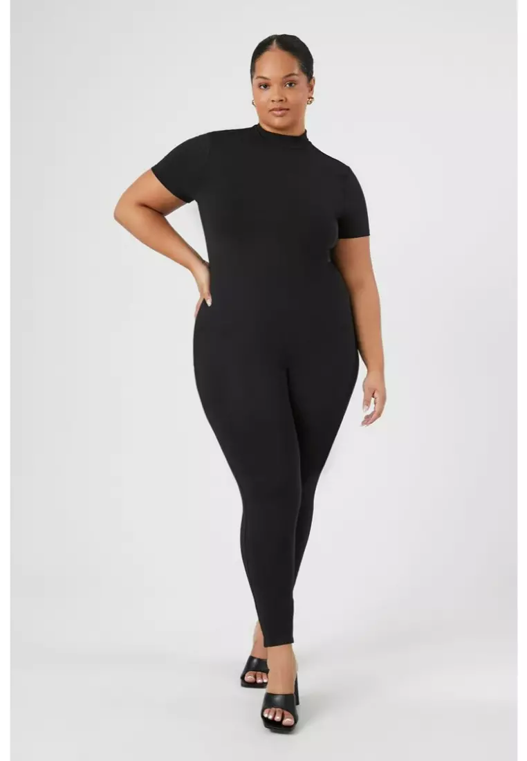 Buy FOREVER 21 Plus Size Mock Neck Jumpsuit 2024 Online ZALORA