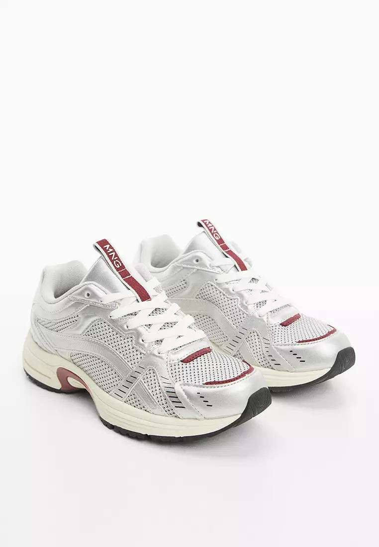 Metallic lace up sneakers store