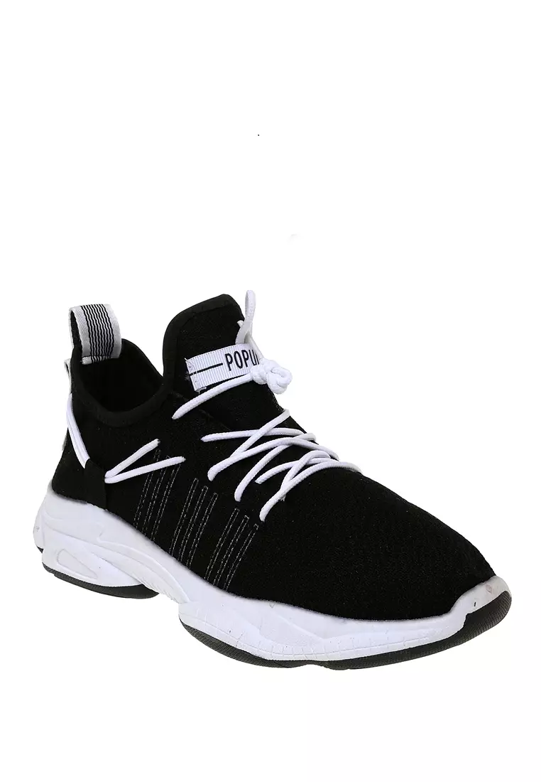 Chayton Sepatu Olahraga Pria Sneakers Nine Lines Material Cloth ORIGINAL - Black white