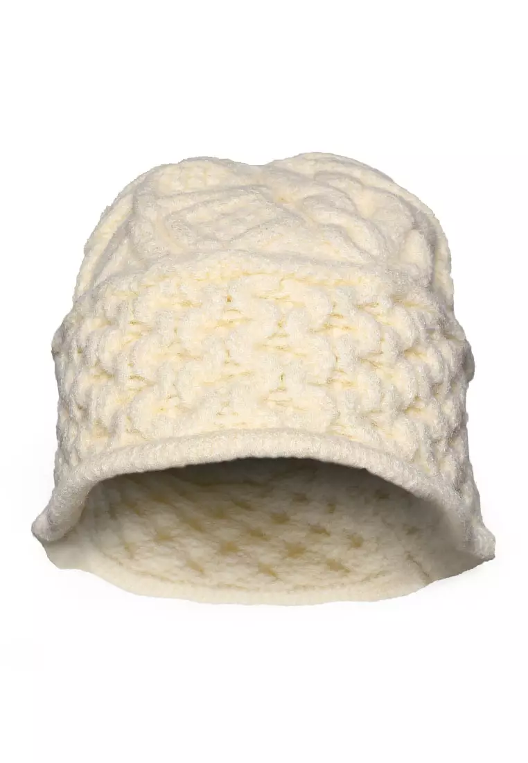 Knit Bucket Hat In White