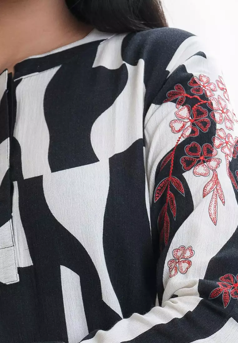 Le Reve 女士棉质高低摆束腰上衣