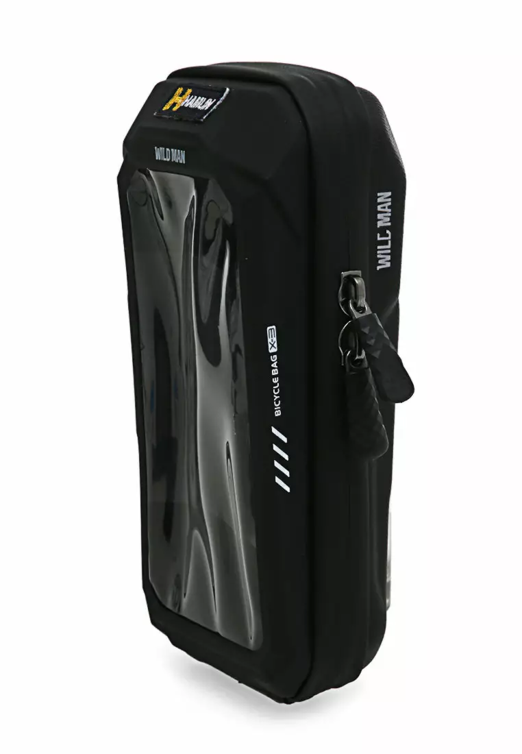 Qian Tas Sepeda Smartphone Case Handlebar Waterproof 0.5L Bicycle Bag Material EVA ORIGINAL - Black